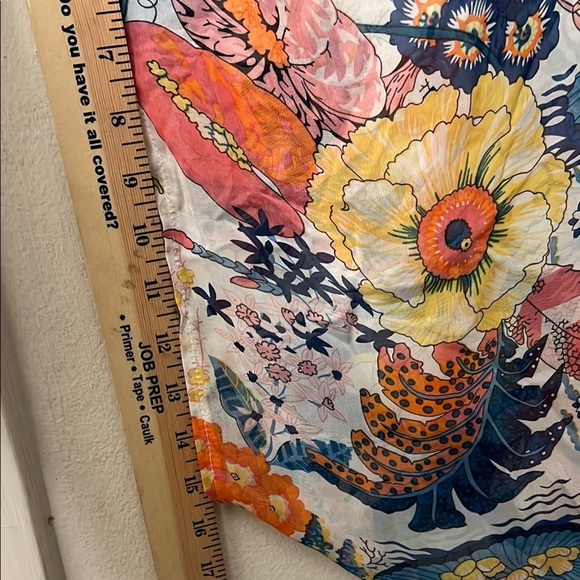 Source Unknown Blue and Orange Swim Coverup Kimono 335 - Picture 9 of 9